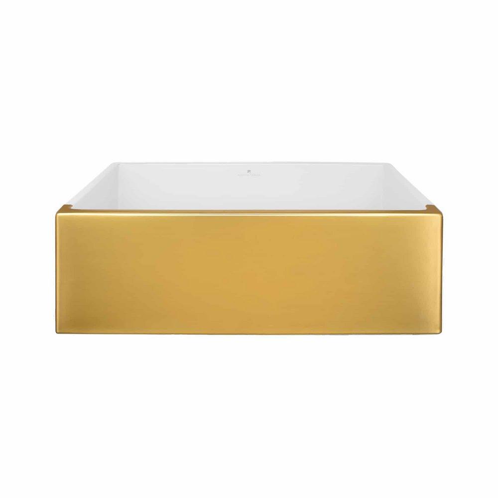 Native Trails Dreamer 30 in. Farmhouse Fireclay Single Bowl Kitchen Sink in 24K Matte Gold