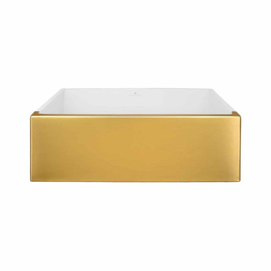 Native Trails Dreamer 30 in. Farmhouse Fireclay Single Bowl Kitchen Sink in 24K Matte Gold