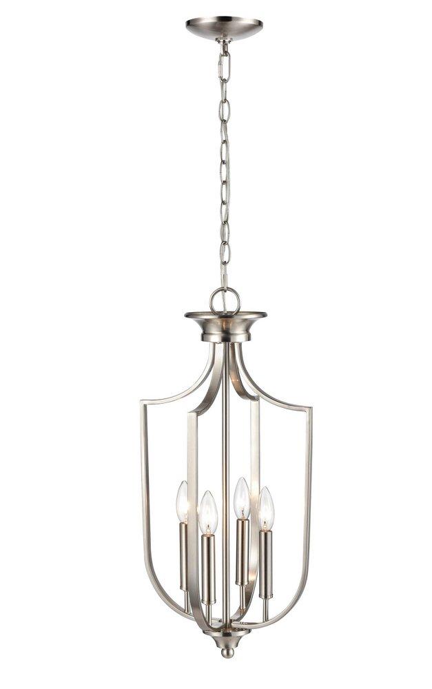 4-Light Pendant Light in Brushed Nickel