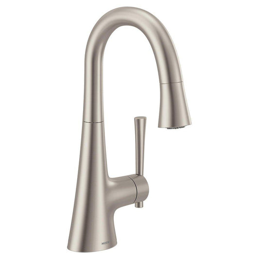 Moen Kurv™ Single Handle Pull Down Bar Faucet in Spot Resist™ Stainless