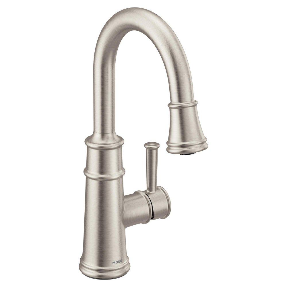 Moen Brantford™ Single Handle Pull Down Bar Faucet in Spot Resist™ Stainless