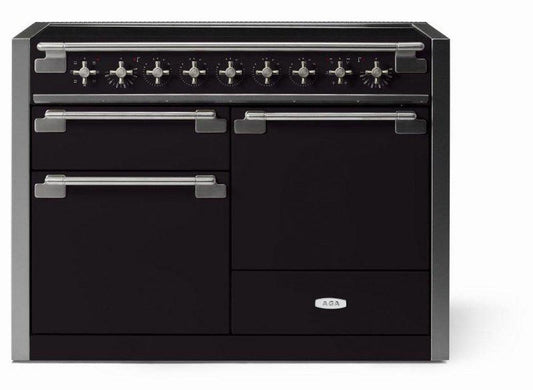 Aga Marvel Elise 36-1/8 x 47-9/16 x 28-7/16 in. 6.0 cu. ft. 5-Burner Induction Electric Freestanding Range in Matte Black