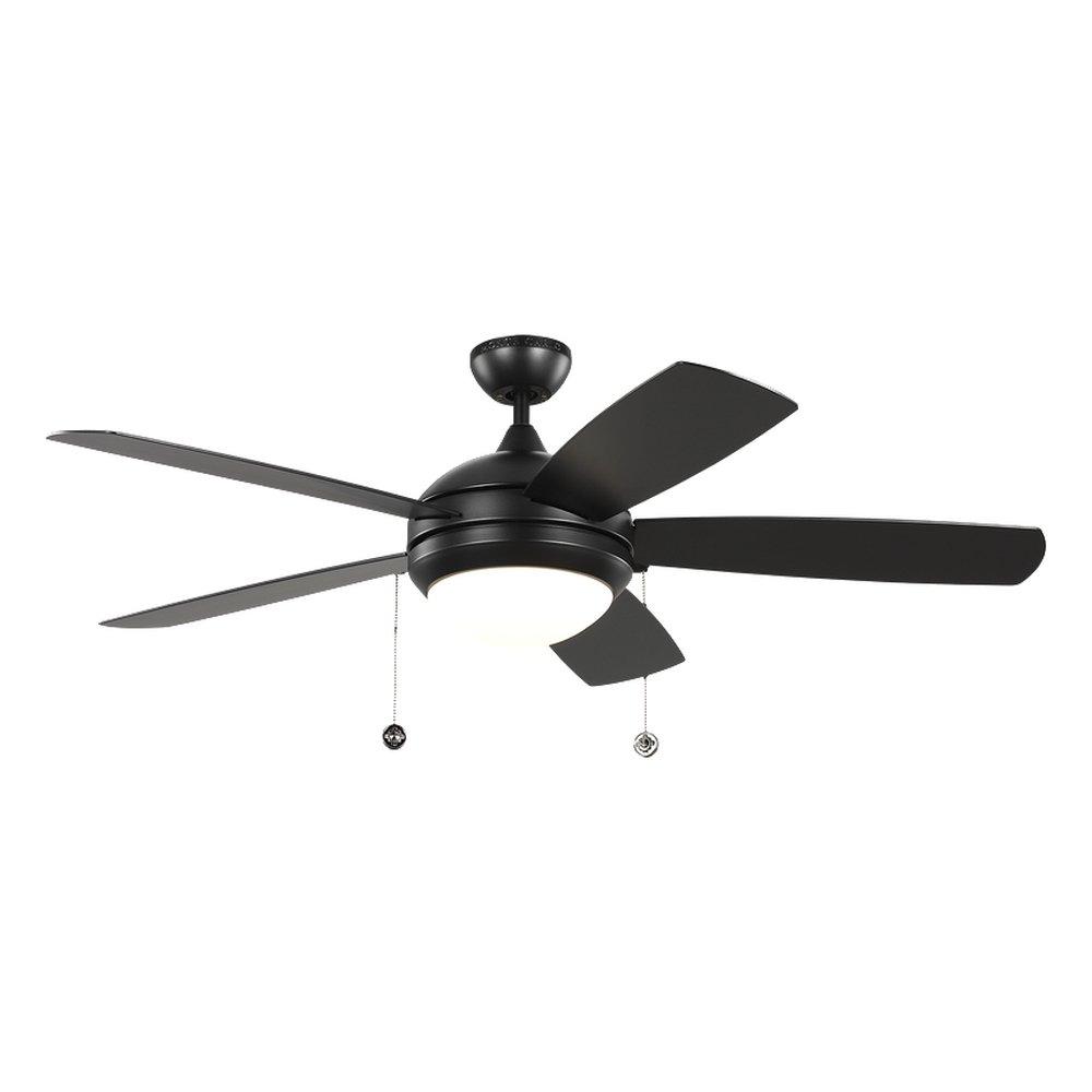 Visual Comfort & Co. Generation Lighting Discus 52 in. 5-Blade Outdoor Ceiling Fan in Matte Black