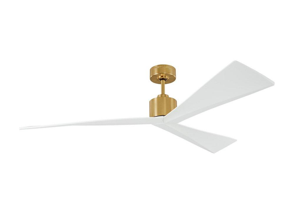 Visual Comfort & Co. Fan Adler 60 60 in. 3-Blade Indoor Ceiling Fan in Burnished Brass