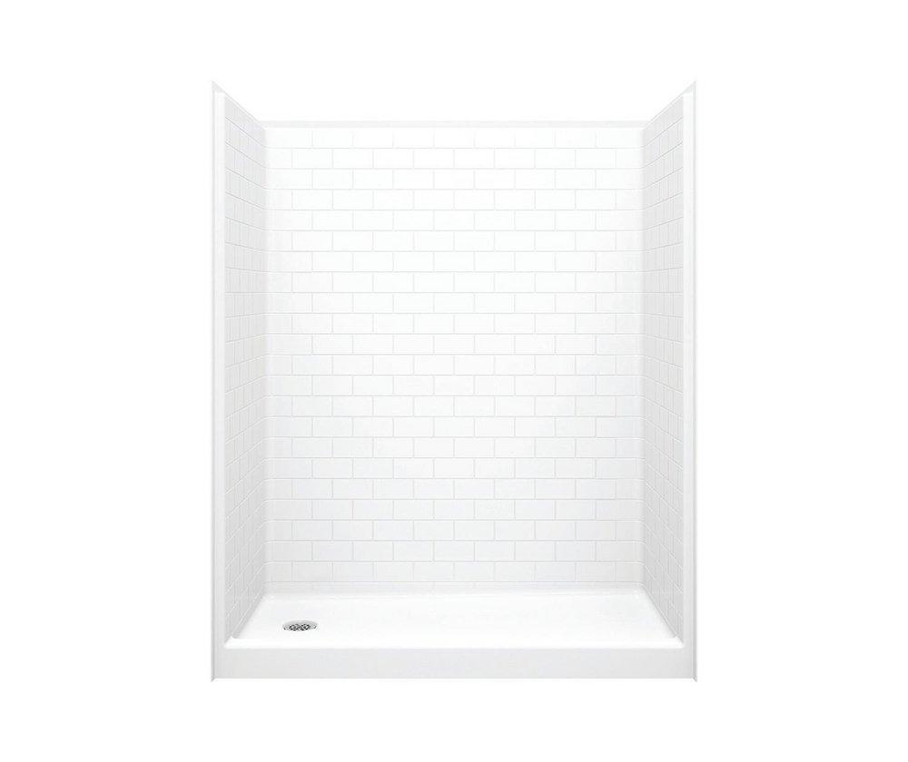 Aquatic Everyday 30 x 60 in. Alcove Left Drain Shower Unit in White