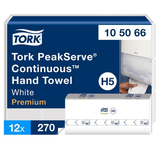 Tork PeakServe Continuous 8-7/8 in. Continuous Hand Towel in White (Case of 12, Pack of 270)