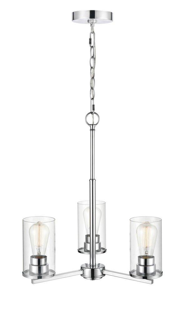 Millennium Lighting Verlana 3-Light Chandelier Ceiling Light in Chrome