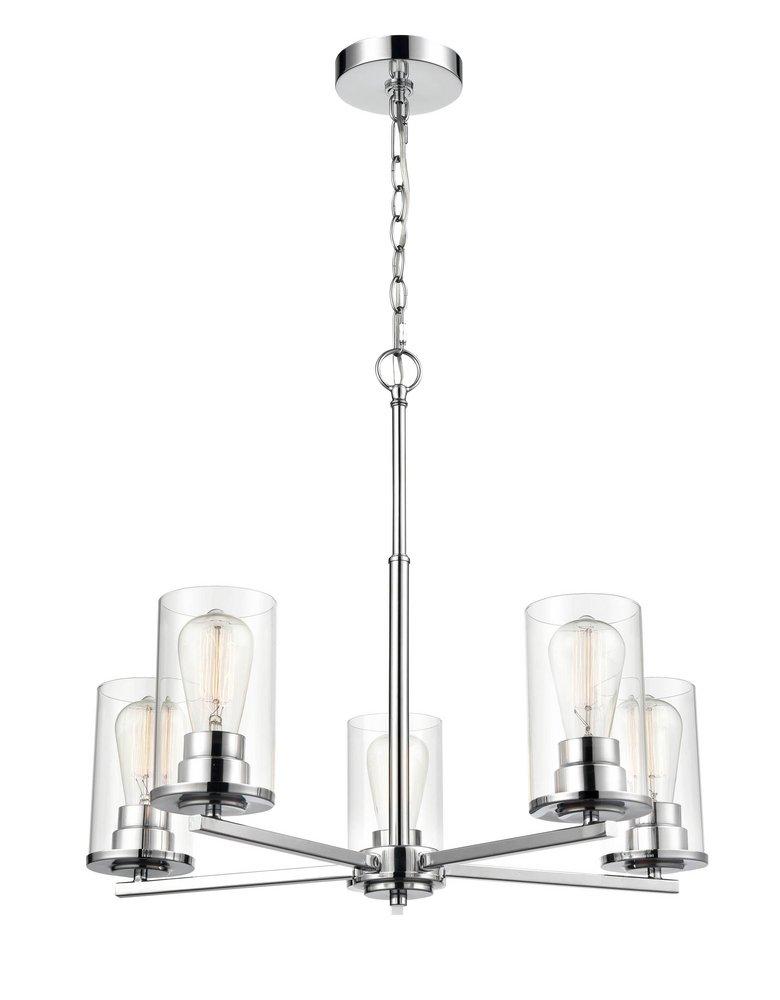 Millennium Lighting Verlana 5-Light Chandelier Ceiling Light in Chrome