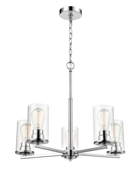 Millennium Lighting Verlana 5-Light Chandelier Ceiling Light in Chrome