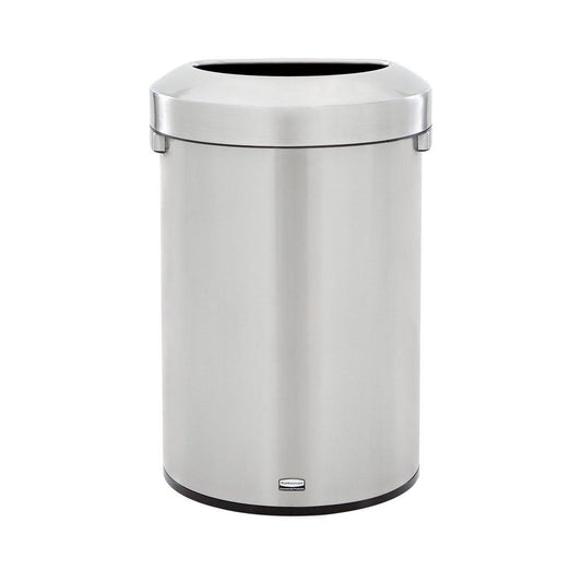 Rubbermaid Refine 21 gal Half Round Stainless Steel Can