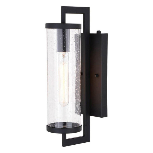 Vaxcel International Morgan 60W 1-Light 16 in. Wall Sconce in Matte Black