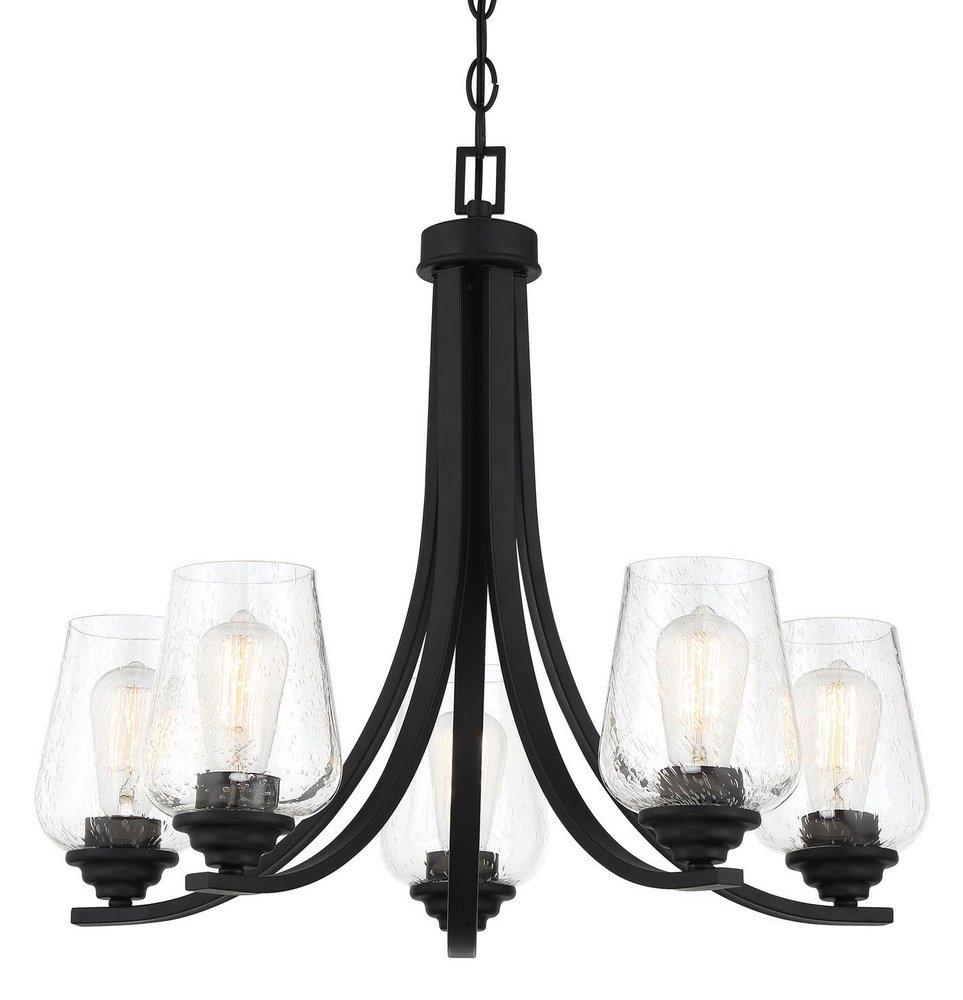 Minka Lavery Shyloh 5-Light 23 in. Wide Vantage Chandelier in Coal