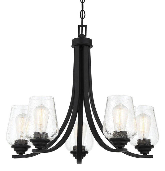 Minka Lavery Shyloh 5-Light 23 in. Wide Vantage Chandelier in Coal