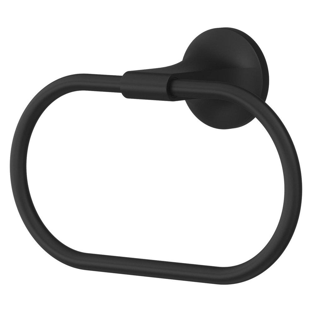 Pfister Modern Elongated Oval Closed Towel Ring in Matte Black