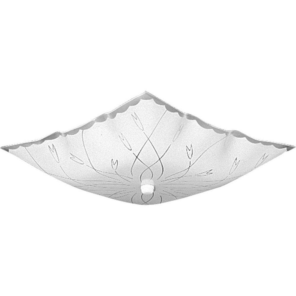 12 in. 60W 2-Light Medium E-26 Incandescent Semi-Flush Mount Ceiling Light in White