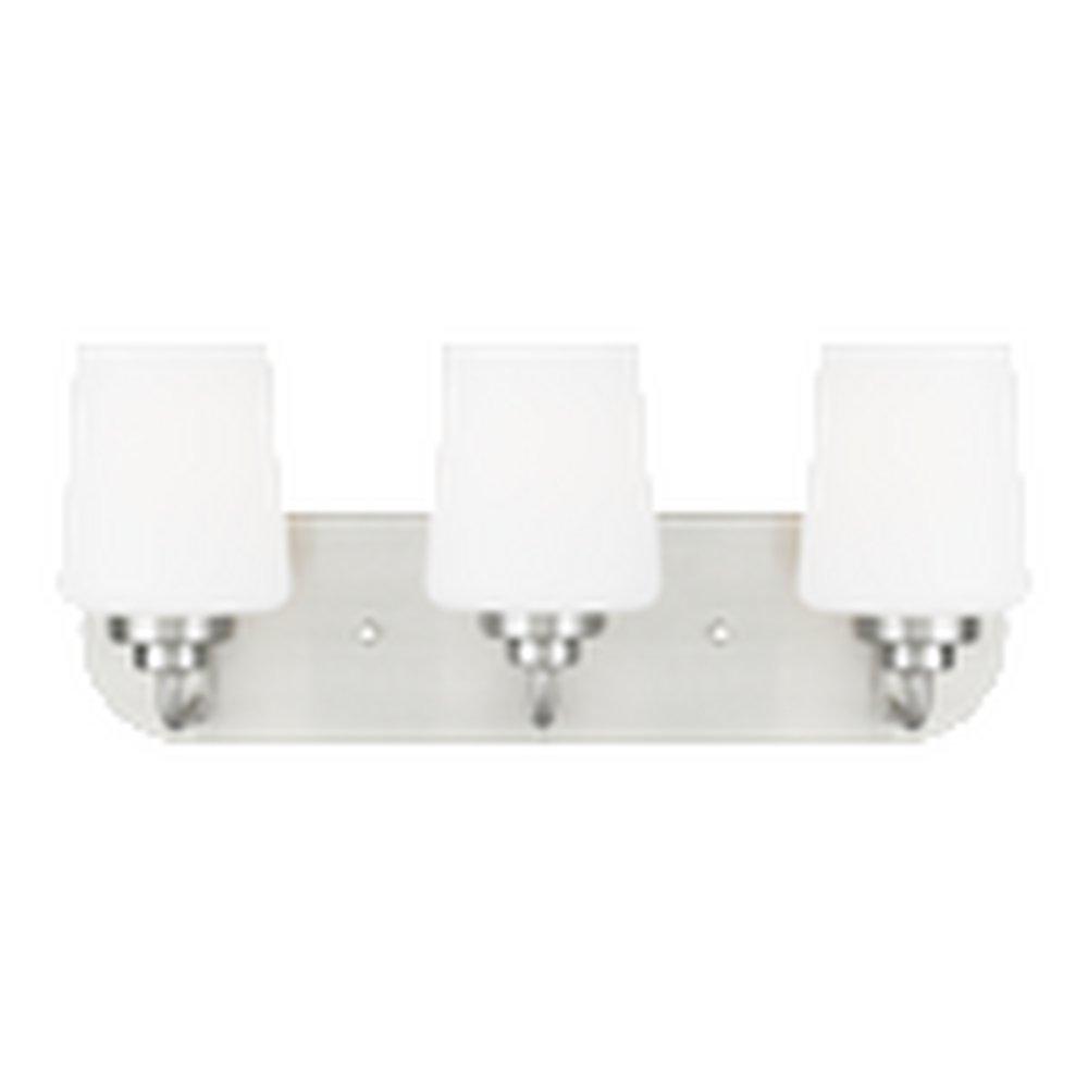 Visual Comfort & Co. Generation Lighting Windom 75W 3-Light Medium Vanity Fixture in Brushed Nickel