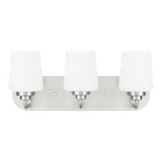 Visual Comfort & Co. Generation Lighting Windom 75W 3-Light Medium Vanity Fixture in Brushed Nickel