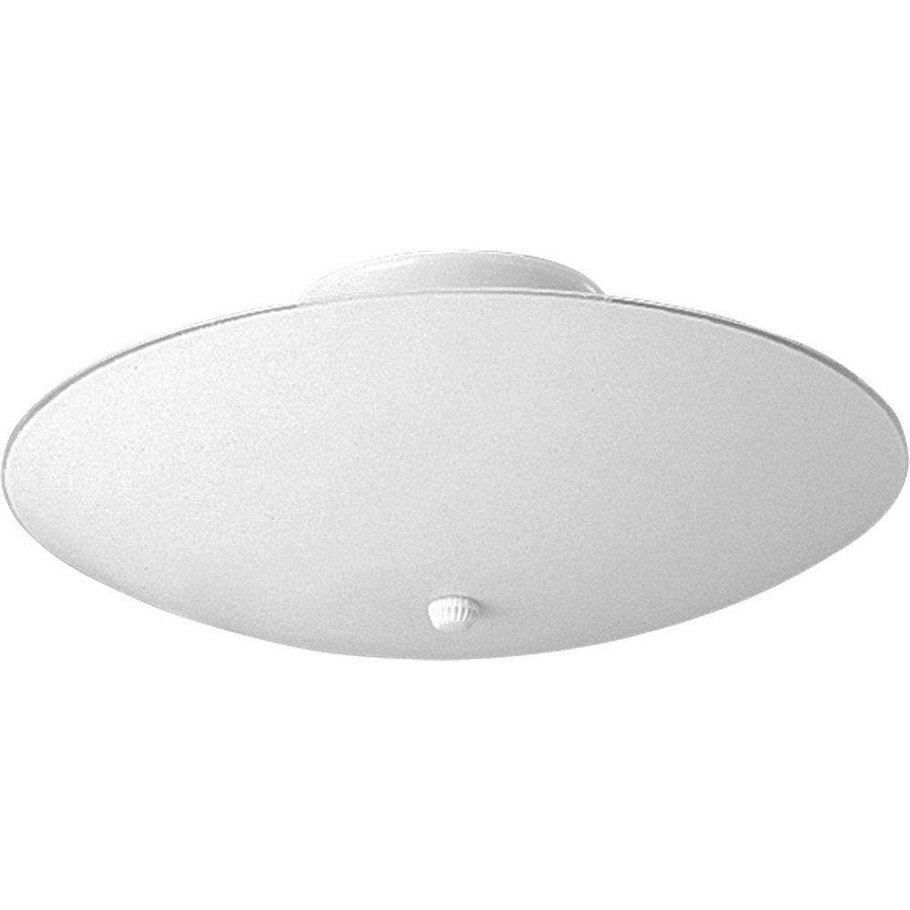 100W 3-Light Semi-Flush Mount Ceiling Fixture with Medium E-26 Base in White