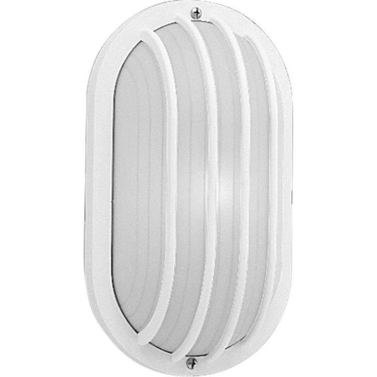 Progress Lighting Bulkheads 5-7/8 in. 60W 1-Light Wall Lantern in White