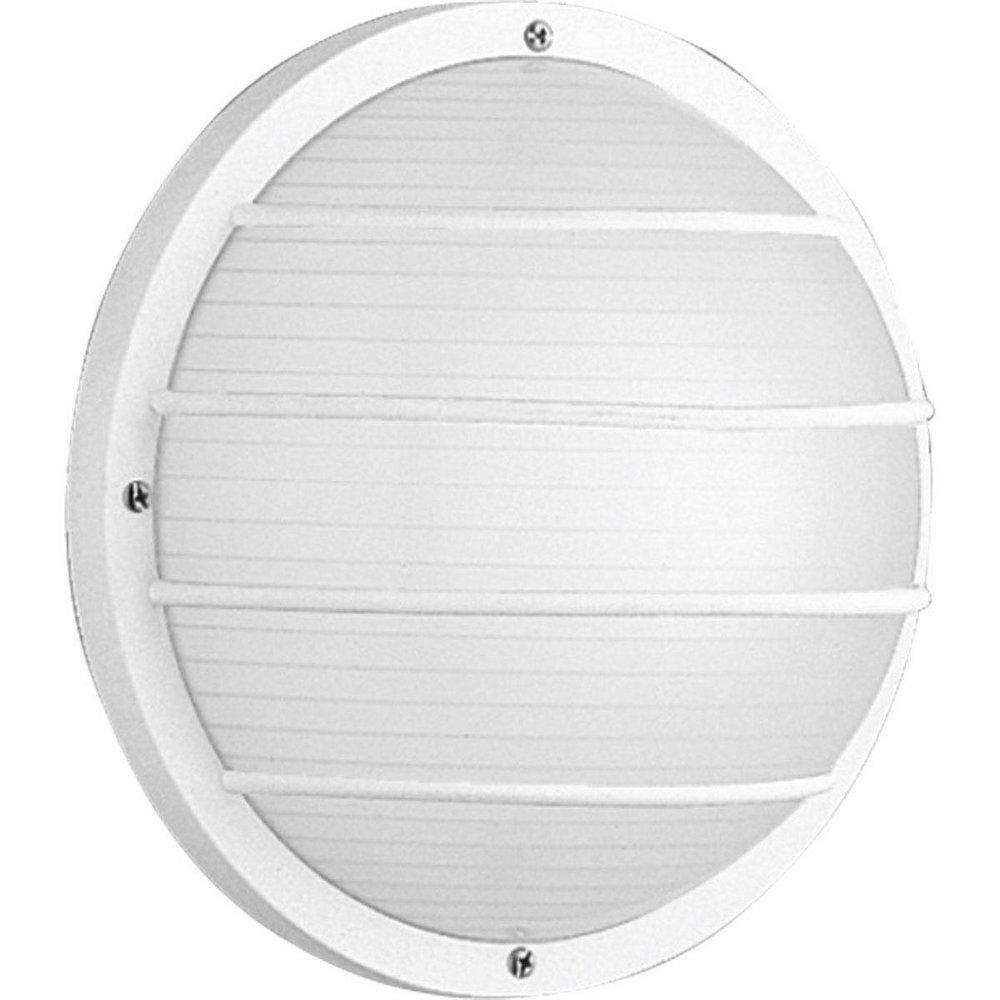 Progress Lighting Bulkheads 10 in. 75W 1-Light Outdoor Wall Lantern in White