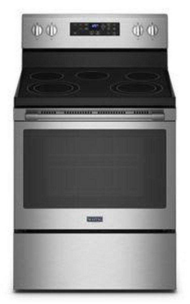 29-7/8 x 27-3/4 x 47-7/8 in. 5.3 cu. ft. 5-Burner Electric Radiant Freestanding Range in Fingerprint Resistant Stainless Steel