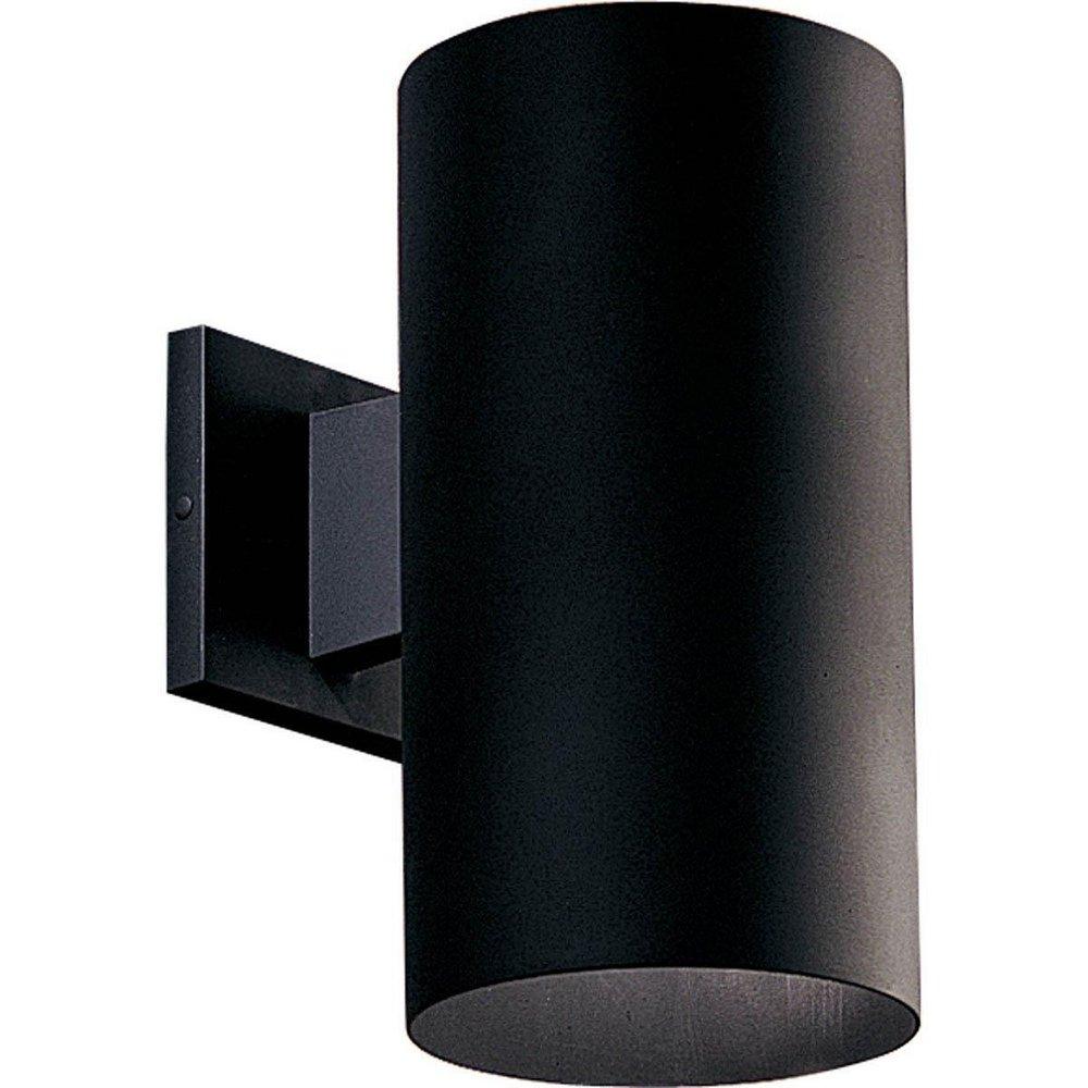 Progress Lighting Cylinder 250 W 1-Light Qpar-38 Outdoor Wall Sconce in Black