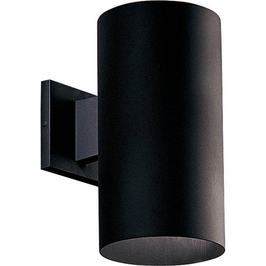 Progress Lighting Cylinder 250 W 1-Light Qpar-38 Outdoor Wall Sconce in Black