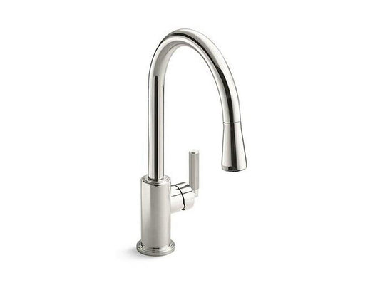 Kallista Vir Stil® Single Handle Pull Down Kitchen Faucet in Stainless