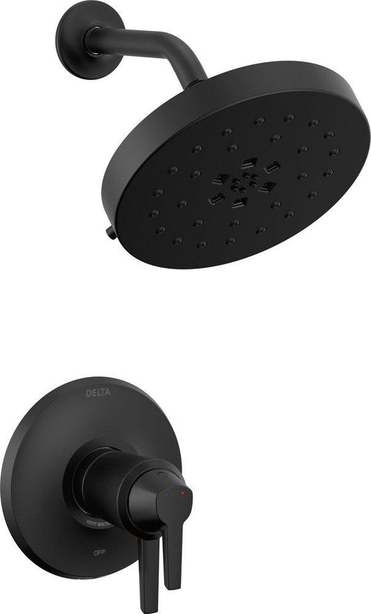 Delta Faucet Galeon Two Handle Multi Function Shower Faucet in Matte Black (Trim Only)