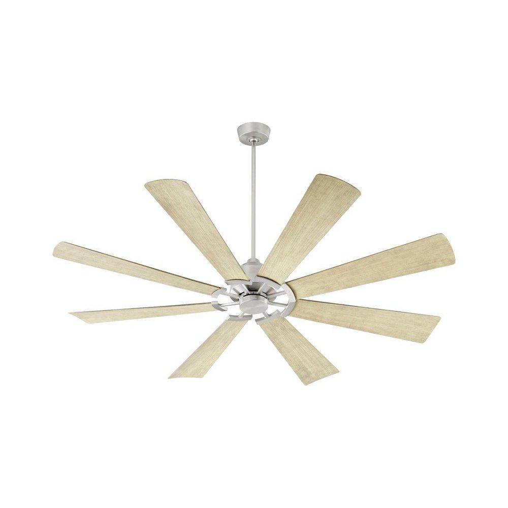 Quorum International Mod 60 in. 8-Blade Indoor/Outdoor Ceiling Fan in Satin Nickel