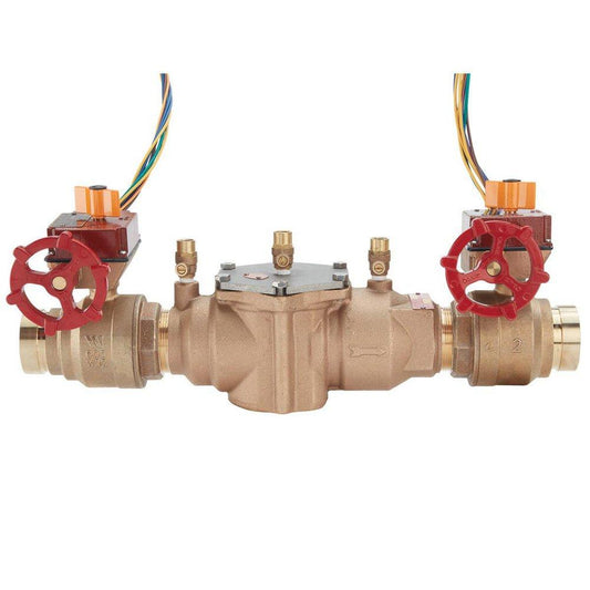 Ames Fire & Waterworks Series LF2000B-FP 1-1/2 in Bronze FPT Double Check Valve Assembly with Shutoff Valves amd Test Cocks