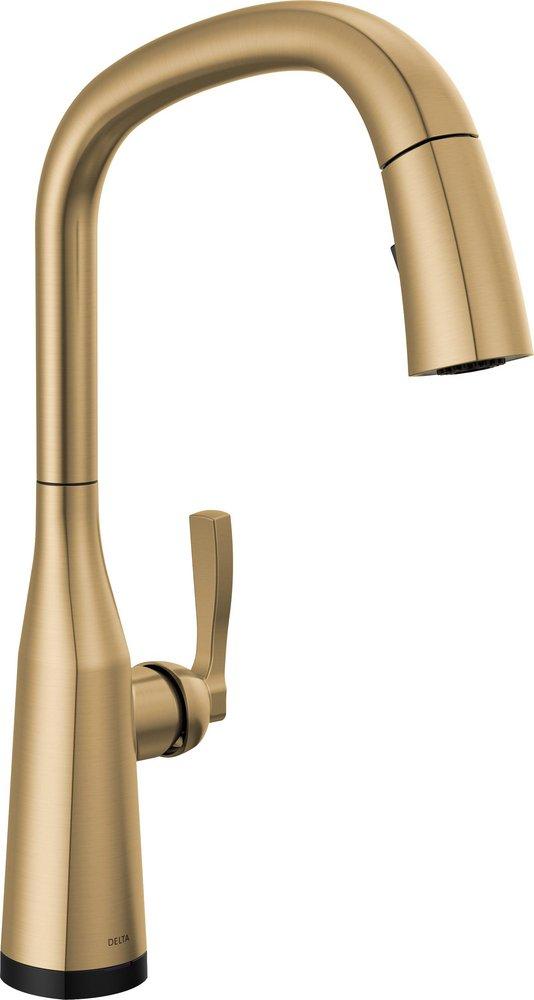 Delta Faucet Stryke® Single Handle Pull Down Kitchen Faucet in Lumicoat® Champagne Bronze