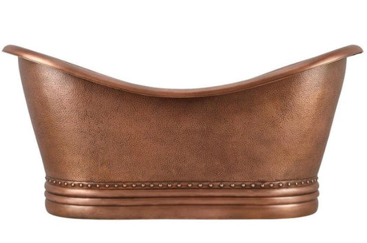 Signature Hardware Paige 72 x 33 in. Freestanding Bathtub with Center Drain in Copper - Less Drain Assembly