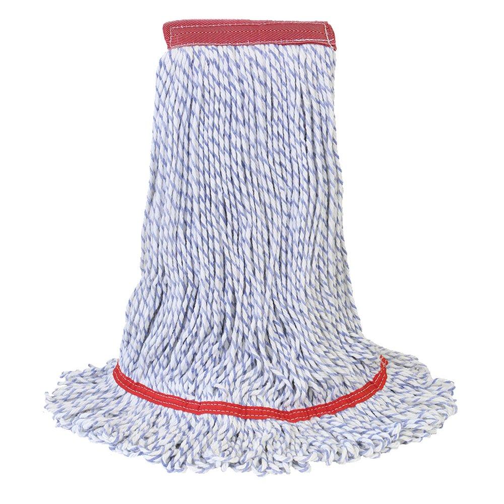 Fiber and Synthetic Fiber Mop in White and Blue