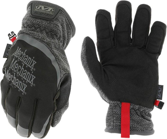 Mechanix Wear FastFit® Size M Plastic, Fleece Insulation, Rubber Cuff and Synthetic Leather Palm Reusable Winter Gloves in Grey and Black