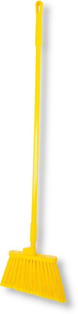 Carlisle Sparta® 56 x 12 x 2 in. Plastic Duo-Sweep Angled Broom with Flagged Bristle and Handle in Yellow