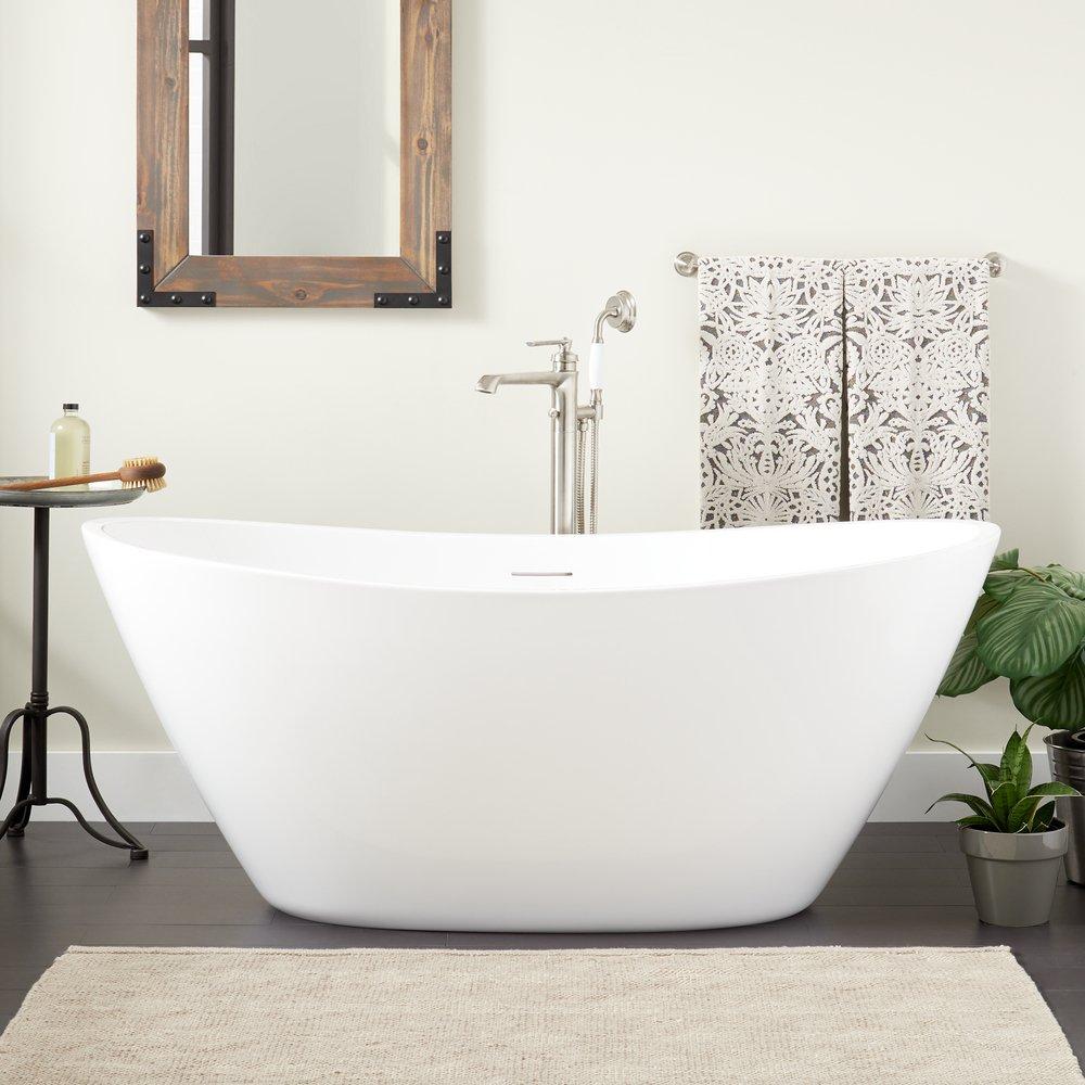 Signature Hardware Treece 60 x 30 in. Freestanding Bathtub in White