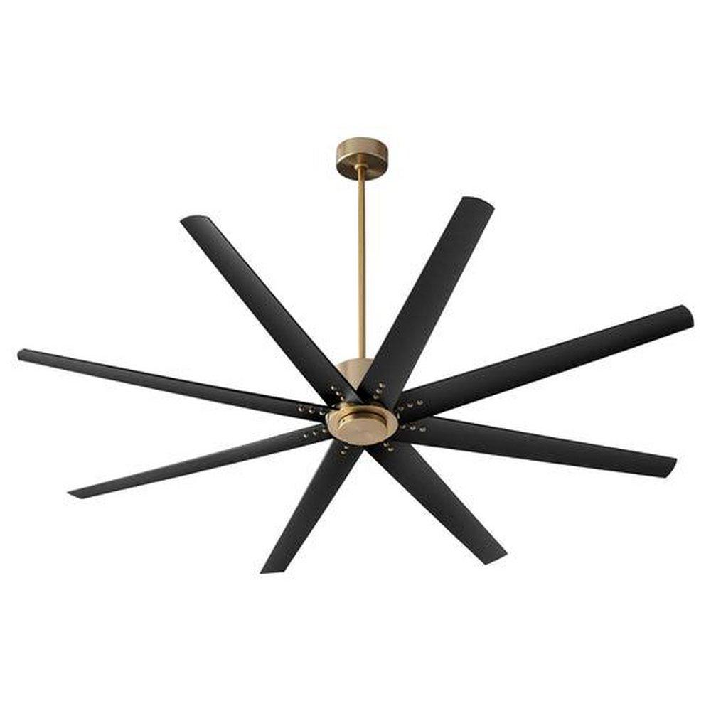 Oxygen Lighting FLEET 72 in. 8-Blade Indoor Ceiling Fan in Aged Brass