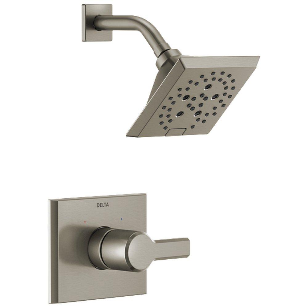 Delta Faucet Pivotal Single Handle Multi Function Shower Faucet in Lumicoat® Stainless (Trim Only)