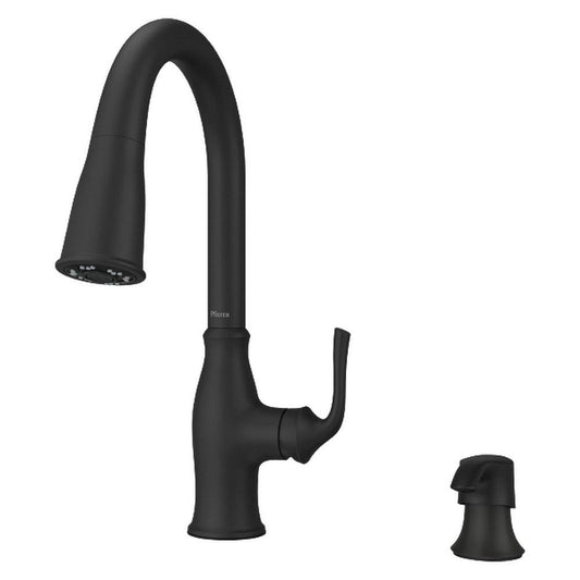 Pfister Rosslyn™ Single Handle Pull Down Kitchen Faucet in Matte Black