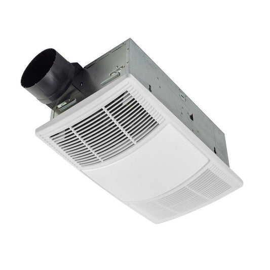 Broan-NuTone PowerHeat™ 80 CFM Ceiling Mount Bathroom Exhaust Fan with Heater in White - 1.5 Sones