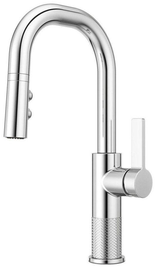Pfister Montay™ Single Handle Pull Down Bar Faucet in Polished Chrome