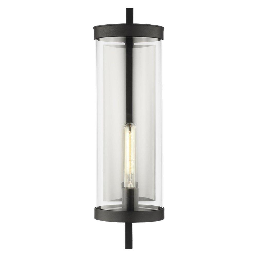 Visual Comfort & Co. Studio Eastham™ 60W 1-Light 24 in. Outdoor Wall Sconce in Textured Black