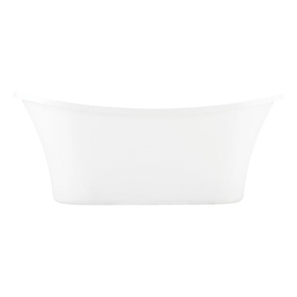 Signature Hardware Kepler 67 in. Freestanding Bathtub with Center Drain in White