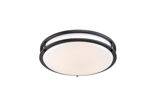 EnviroLite®
                                
                                10-1/2 x 3-1/2 in. 18.5W 1-Light Integrated LED Contemporary Flush Mount Ceiling Fixture in Matte Black