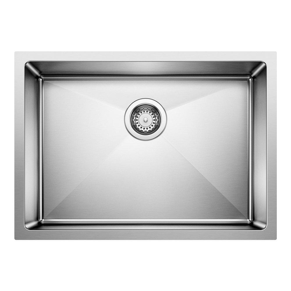 BLANCO Cuvee 25 in. Undermount Stainless Steel Single Bowl Kitchen Sink in Polished Satin
