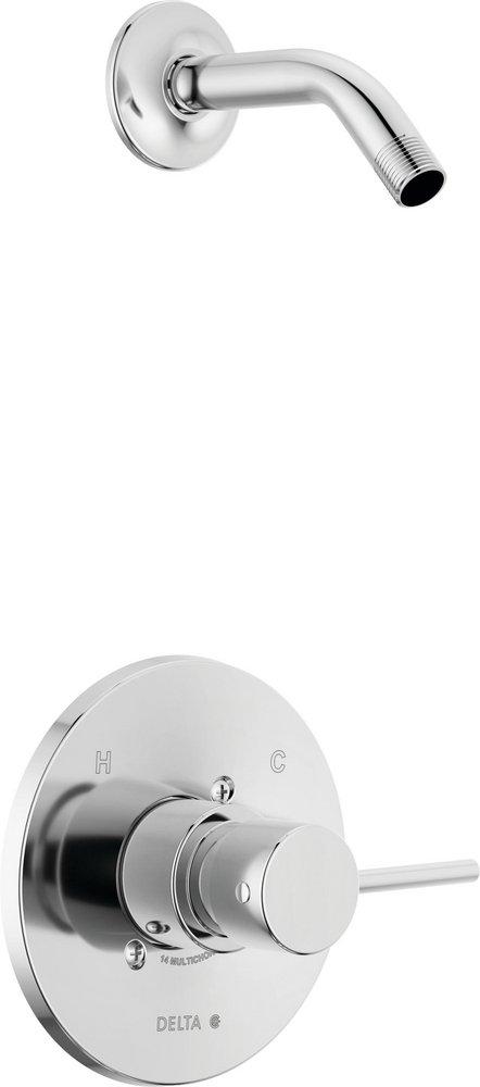 Delta Faucet Modern Single Handle Shower Faucet in Chrome (Trim Only) (Showerhead Sold Separately)
