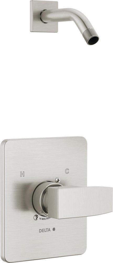 Delta Faucet Modern Single Handle Shower Faucet in Stainless (Trim Only) (Showerhead Sold Separately)