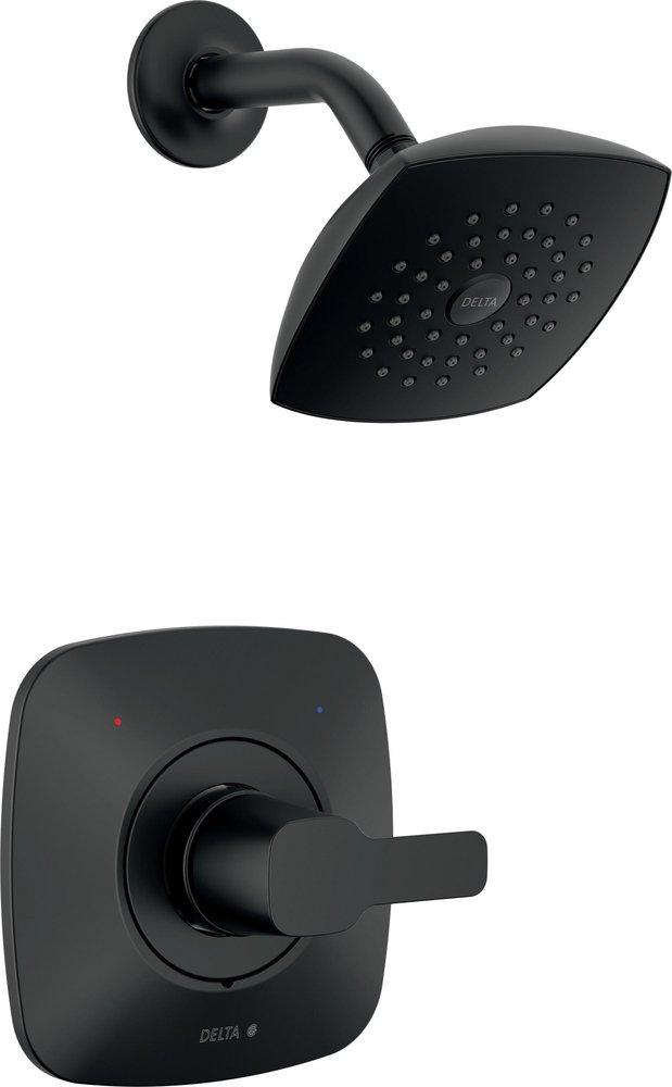 Delta Faucet Modern One Handle Single Function Shower Faucet in Matte Black