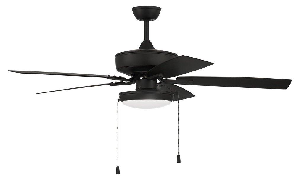 Craftmade Outdoor Pro Plus 52 in. 5-Blade Indoor/Outdoor Ceiling Fan in Flat Black